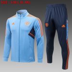 Man Utd Light Blue Long Zipper Jacket - 图片 8