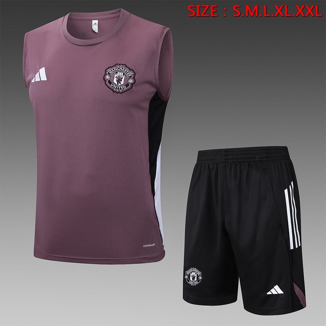JER-3519_1 Manchester United 25/26 Vest Grey Purple - 图片 1