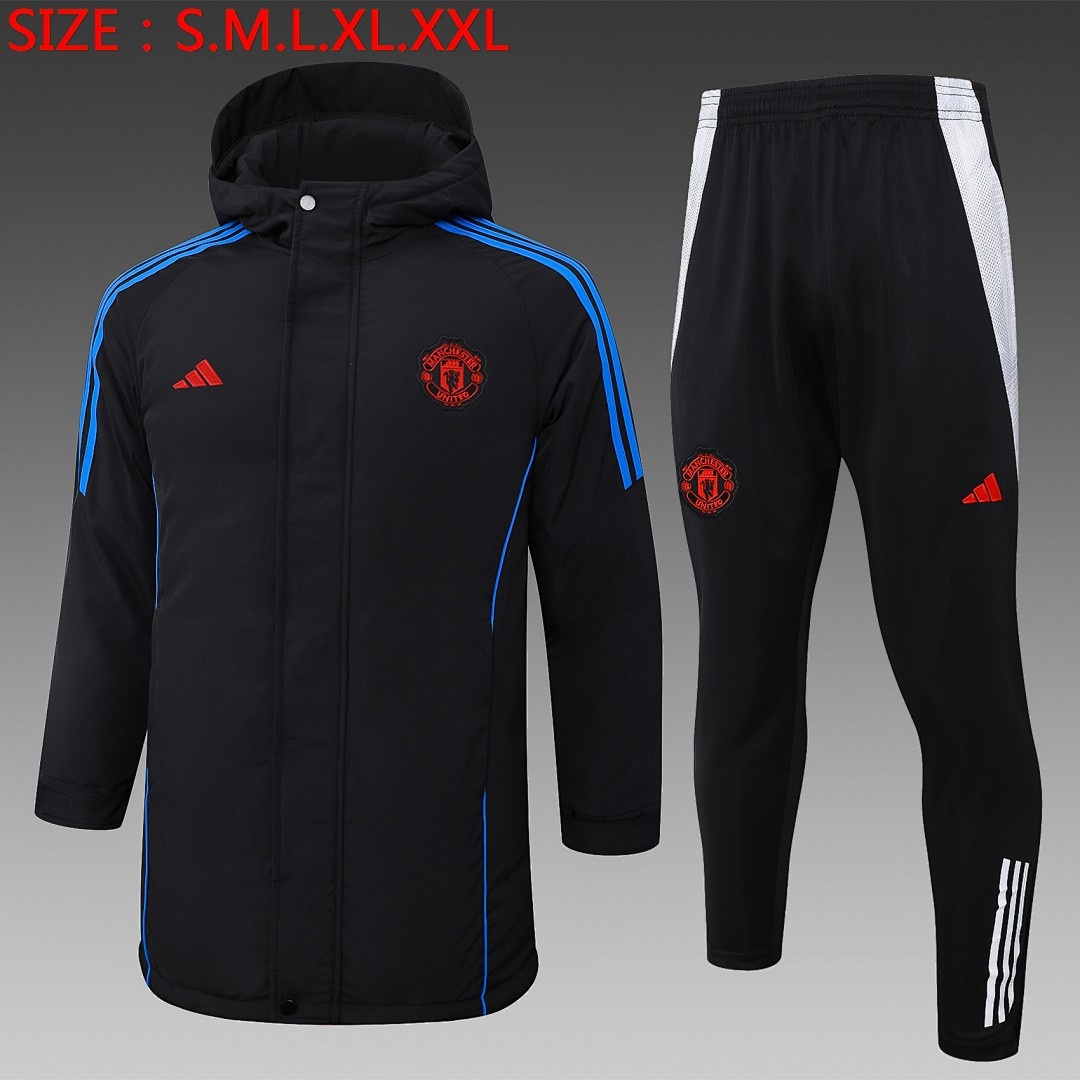 JER-3522_1 Manchester United 24/25 Cotton Jacket Black - 图片 1