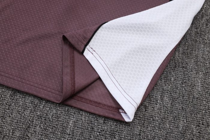 Manchester United Grey Purple Short Sleeve Training Suit - 图片 4