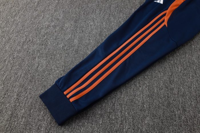 Manchester United 24/25 Half-Zip Hoodie Navy Blue - 图片 2