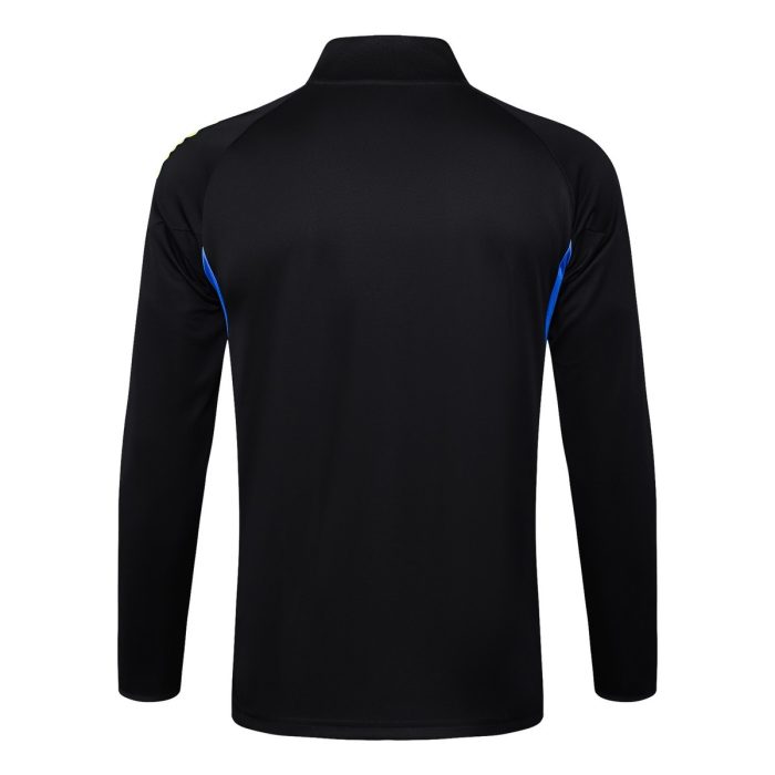Manchester United Black Long Zip Jacket with Green Logo - 图片 8