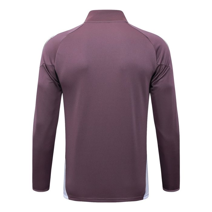 Manchester United 25/26 Long Zipper Jacket Grey Purple - 图片 7