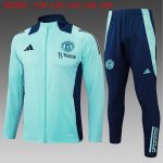 Manchester United 24/25 Light Green Kids Long Zipper Jacket