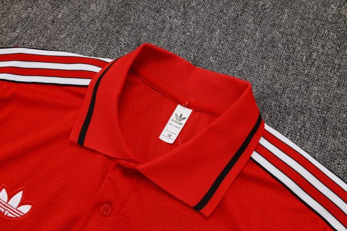 Manchester United Red Retro Polo - 图片 6
