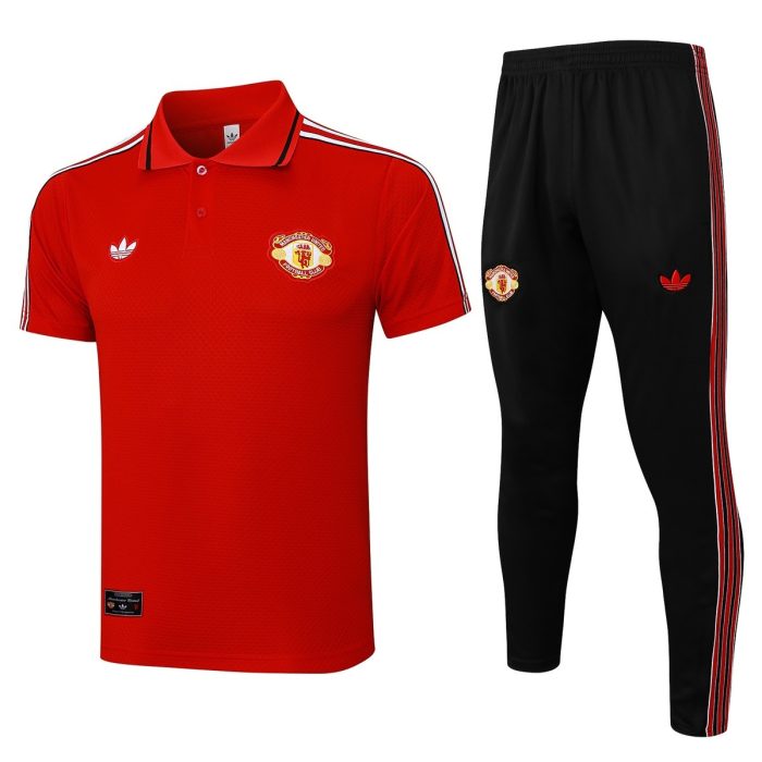Manchester United Red Retro Polo - 图片 8