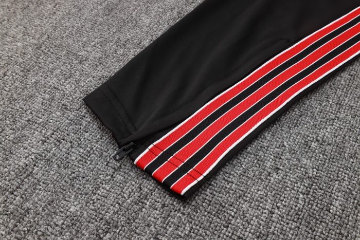 Manchester United Black Retro Half-Zip Jacket - 图片 3