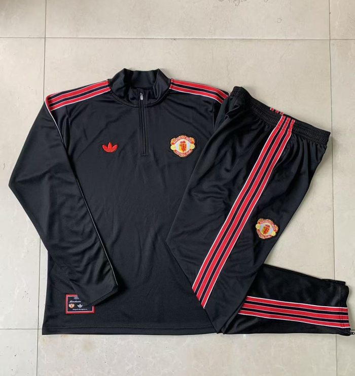 Manchester United Black Retro Edition Kids - 图片 4