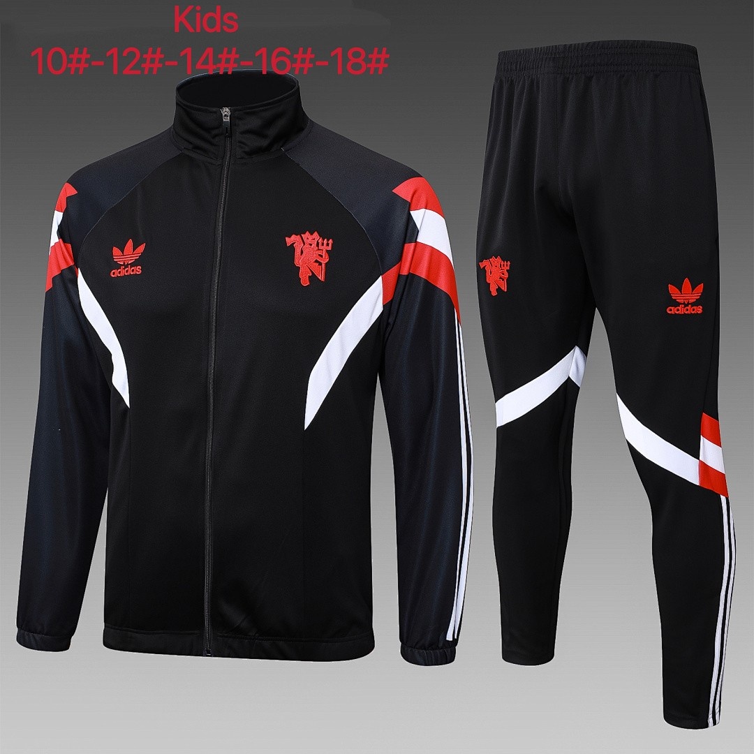 JER-3603_1 Manchester United 24/25 Black Retro Edition Kids - 图片 1