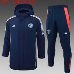 Manchester United 24/25 Navy Blue Cotton Jacket - 图片 2