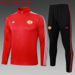 Manchester United Red Retro Half-Zip Jacket