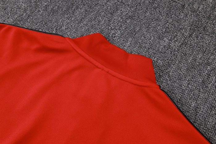 Manchester United Red Retro Half-Zip Jacket - 图片 3