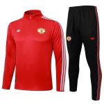 Manchester United Red Retro Half-Zip Jacket - 图片 8