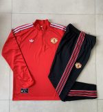 Manchester United Red Retro Half-Zip Jacket - 图片 9
