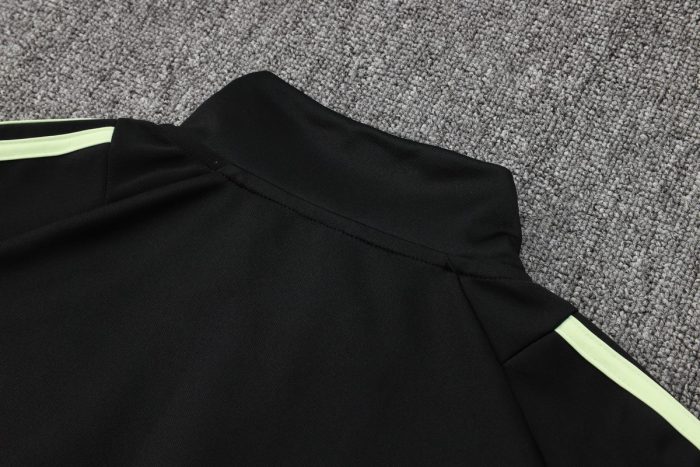 Manchester United 24/25 Black and Green Long Zipper Jacket - 图片 5