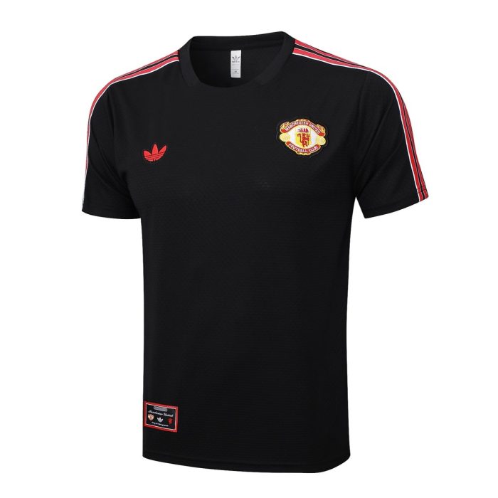 Manchester United Black Retro T-Shirt - 图片 4