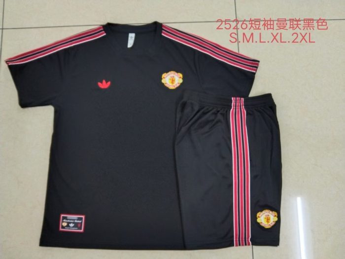 Manchester United Black Retro T-Shirt - 图片 9