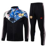 Manchester United Black Stone Rose Long Zipper Jacket