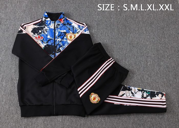 Manchester United Black Stone Rose Long Zipper Jacket - 图片 2