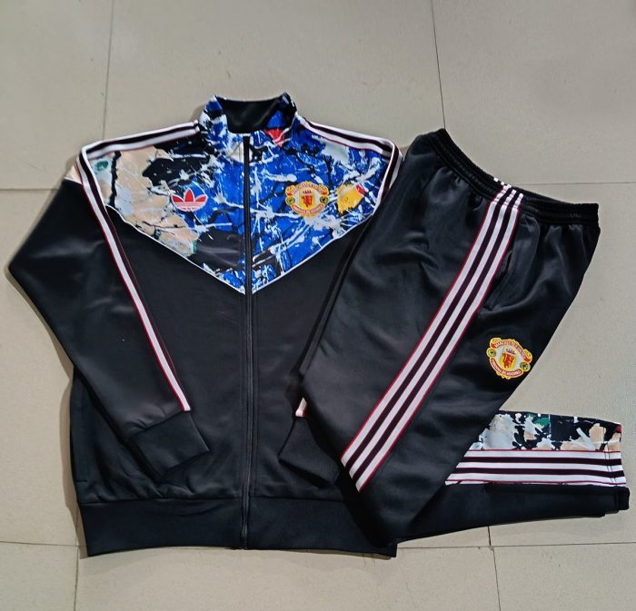 Manchester United Black Stone Rose Long Zipper Jacket - 图片 9