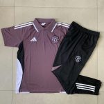 Manchester United Grey Purple Polo - 图片 9