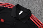 Manchester United Black Retro Polo - 图片 5