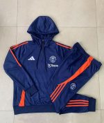 Manchester United 24/25 Half-Zip Jacket Navy Blue Kids - 图片 4