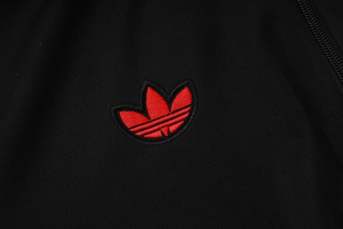 Manchester United Black Retro Long Zipper Jacket - 图片 6
