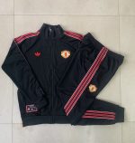 Manchester United Black Retro Long Zipper Jacket - 图片 9