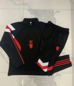 Manchester United 24/25 Black Kids' Half-Zip Jacket (Adidas Originals) - 图片 3