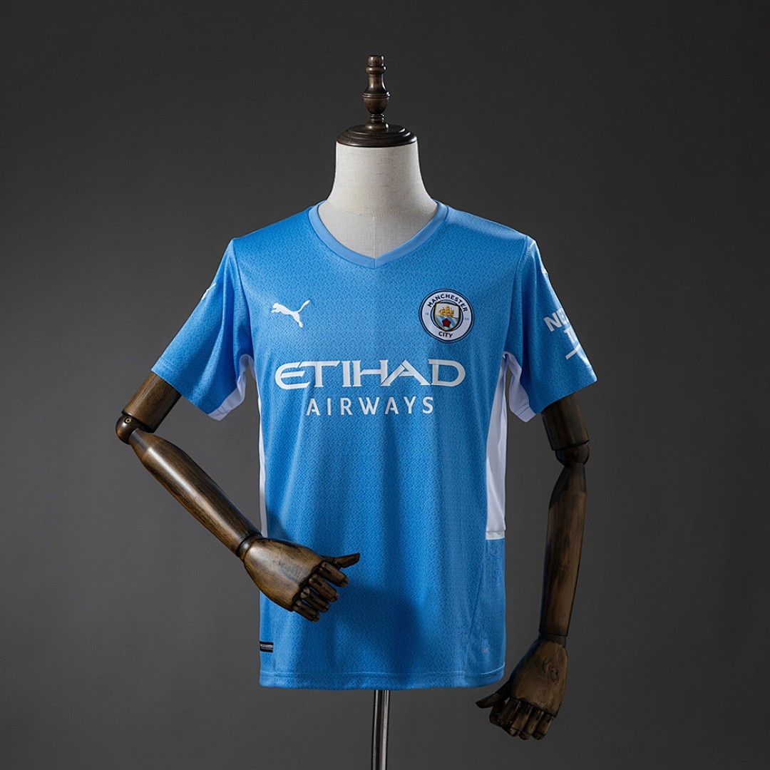 JER-3656_1 Manchester City 21/22 Home Retro Jersey - 图片 1