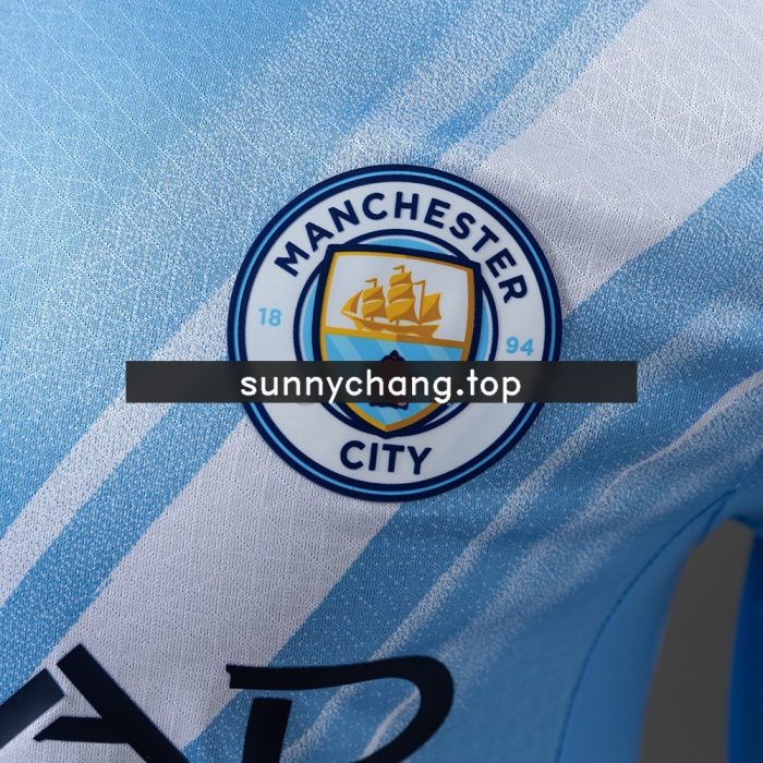 Manchester City 25/26 Home Long-Sleeve Player Version Jersey - 图片 8