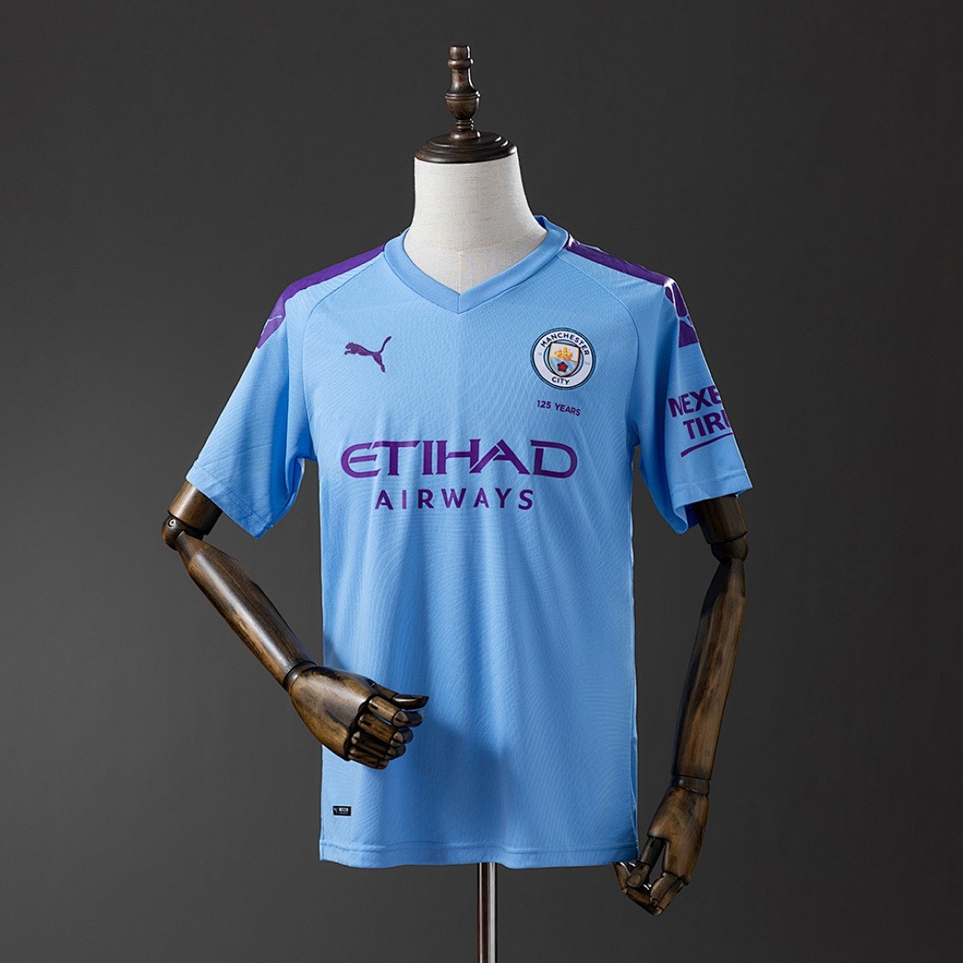 JER-3724_1 Retro Manchester City 2019/20 Home Jersey - 图片 1