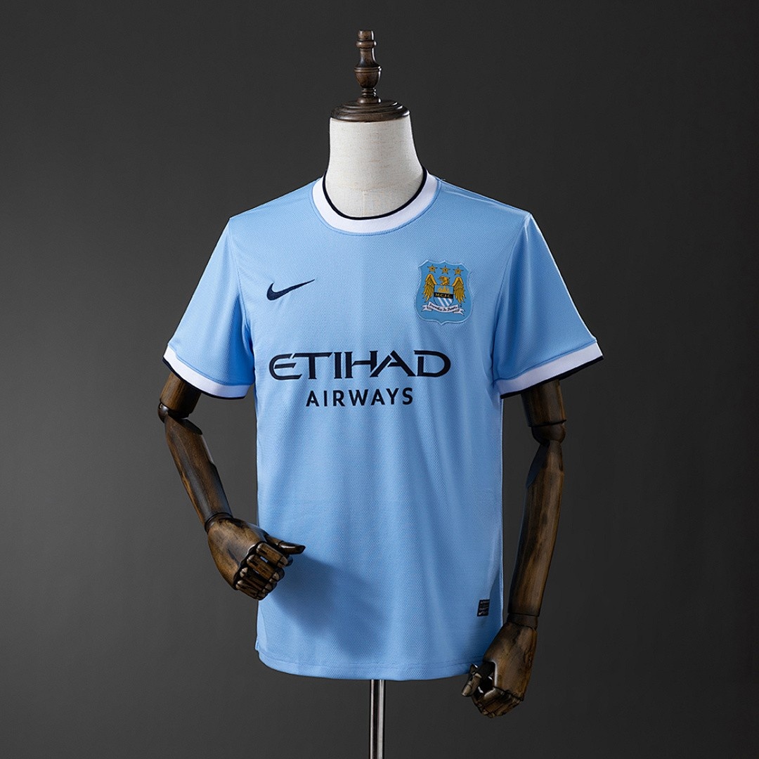 JER-3726_1 Retro Manchester City 13/14 Home Jersey - 图片 1