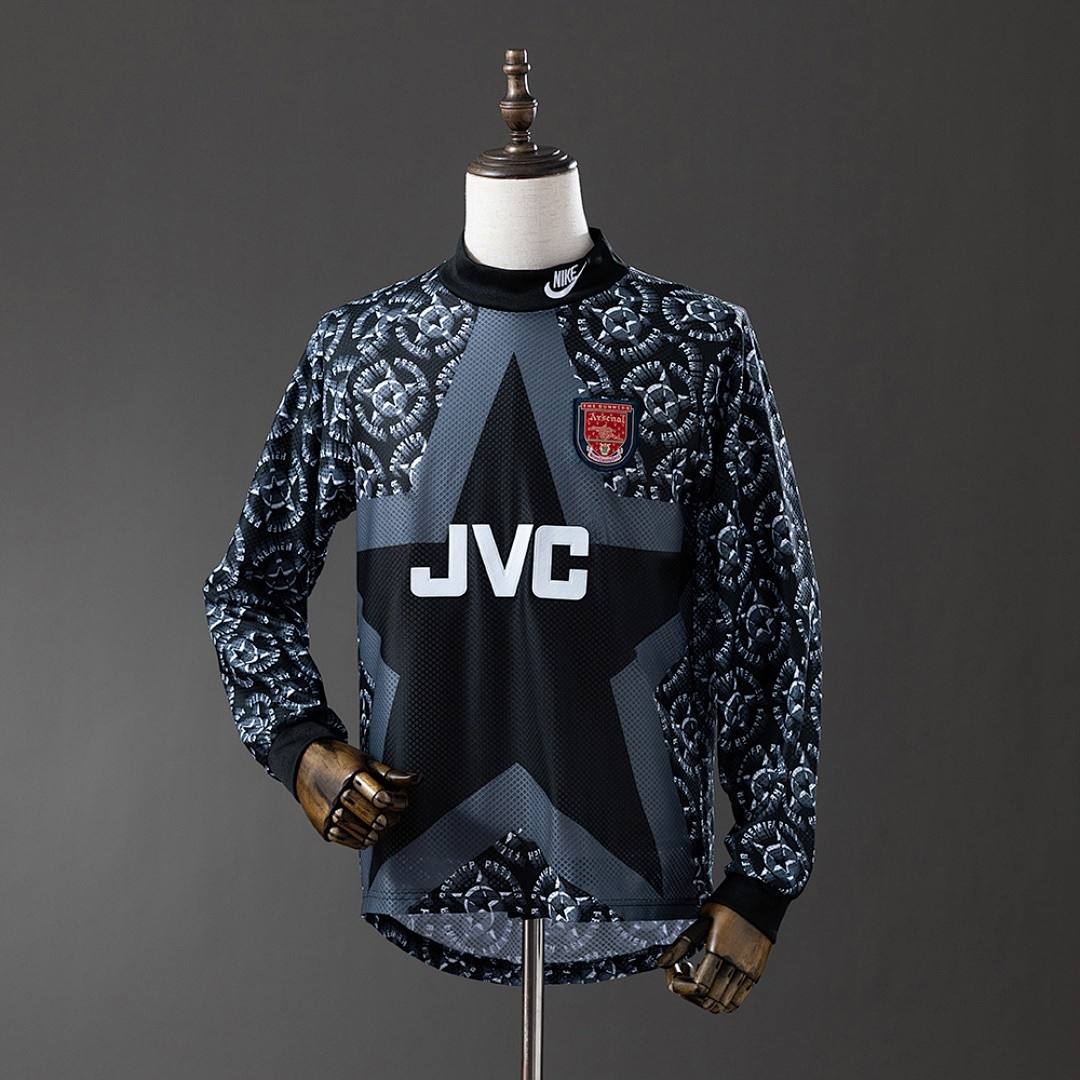 JER-3730_1 Arsenal 1994/1995 Retro Goalkeeper Jersey - 图片 1