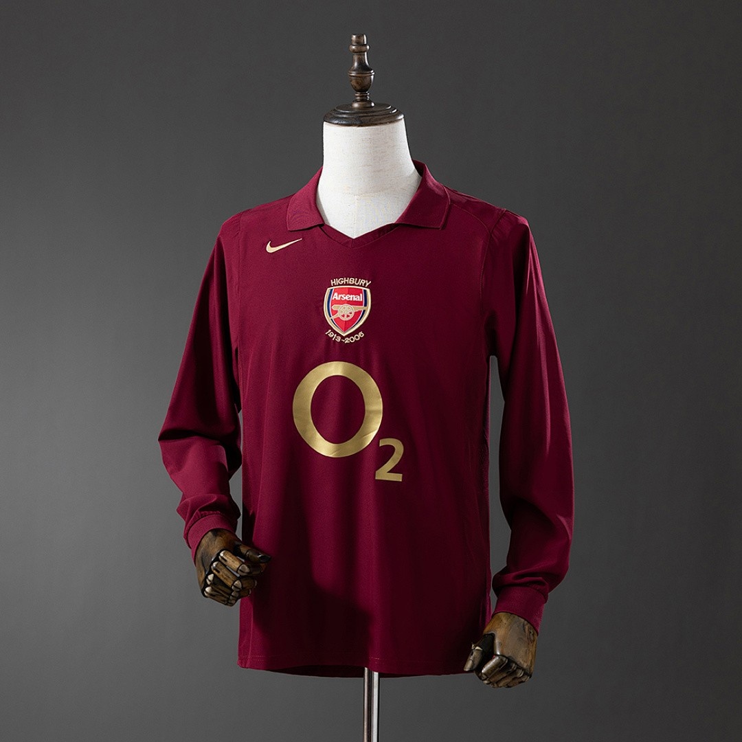 JER-3737_1 Arsenal 2005-2006 Home Retro Long Sleeve Jersey - 图片 1