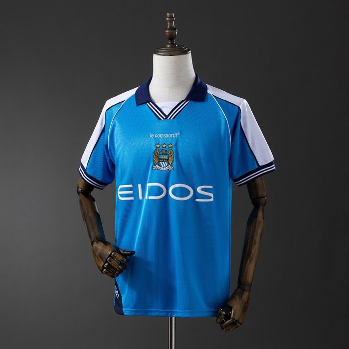 Manchester City 1999-2001 Home Retro Jersey S-XXL - 图片 7