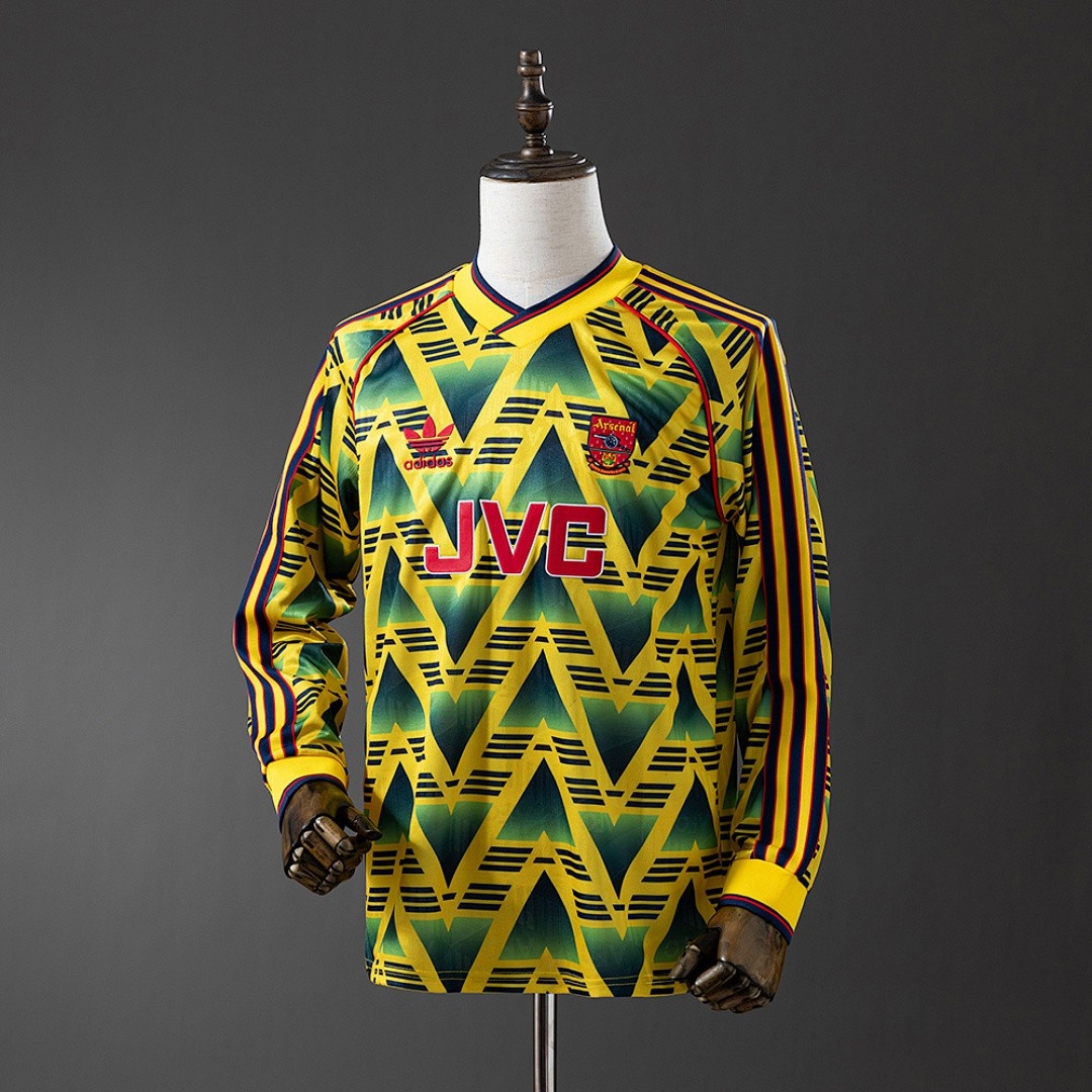 JER-3741_1 Arsenal 1991-1993 Away Retro Long Sleeve Jersey - 图片 1