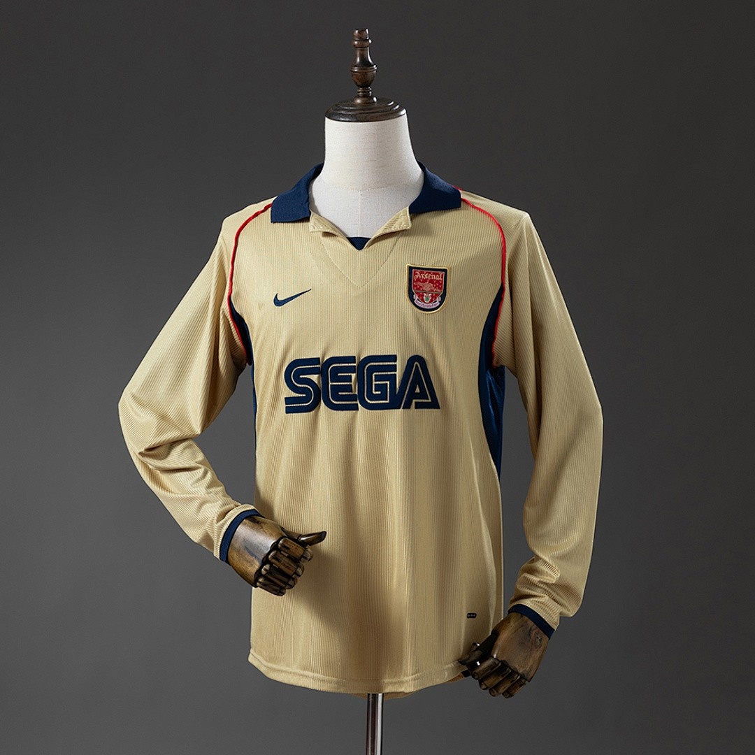 JER-3746_1 Arsenal 2001/2002 Away Long Sleeve Retro Jersey - 图片 1