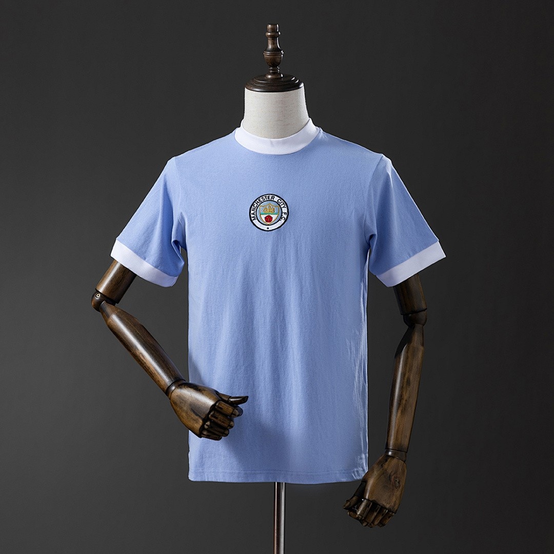 JER-3750_1 Retro Manchester City 1972 Home Jersey - 图片 1