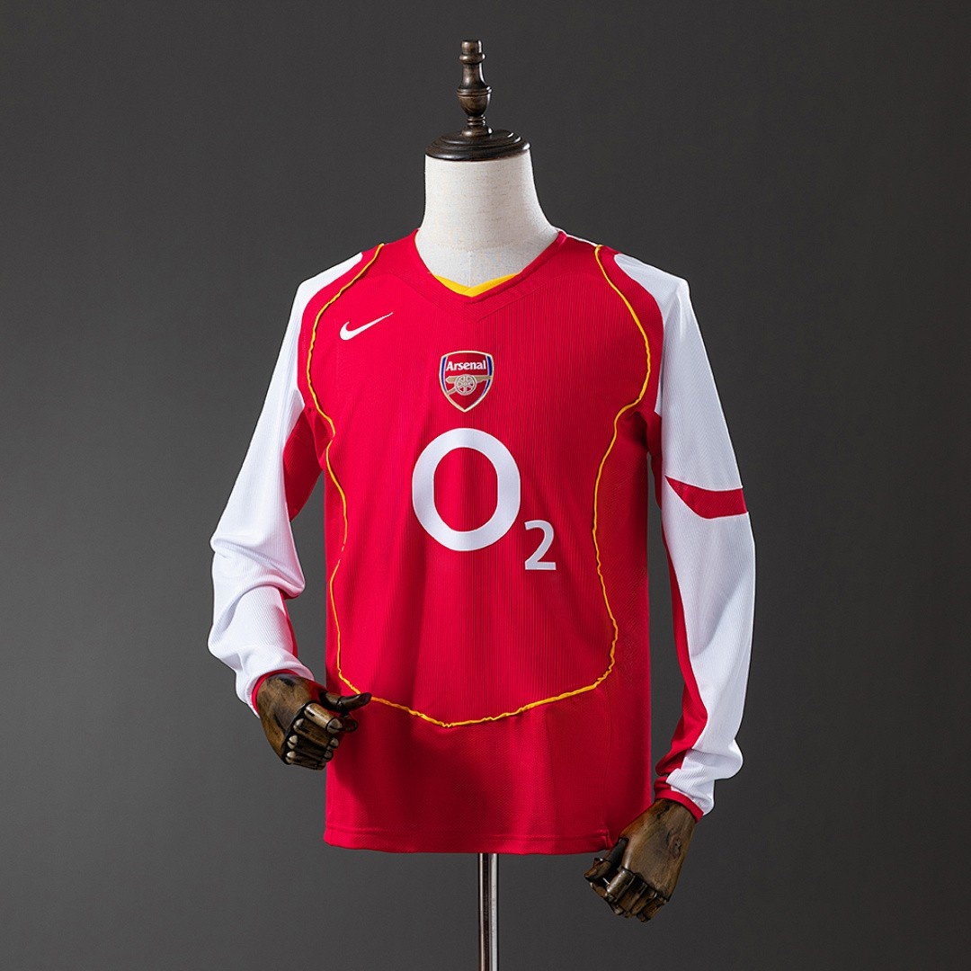 JER-3788_1 Arsenal 2004-2005 Home Long Sleeve Retro Jersey - 图片 1