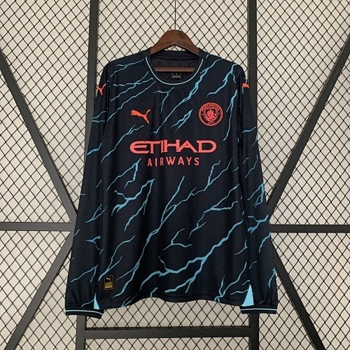JER-3810_1 23/24 Manchester City Third Away Long Sleeve Jersey - 图片 1