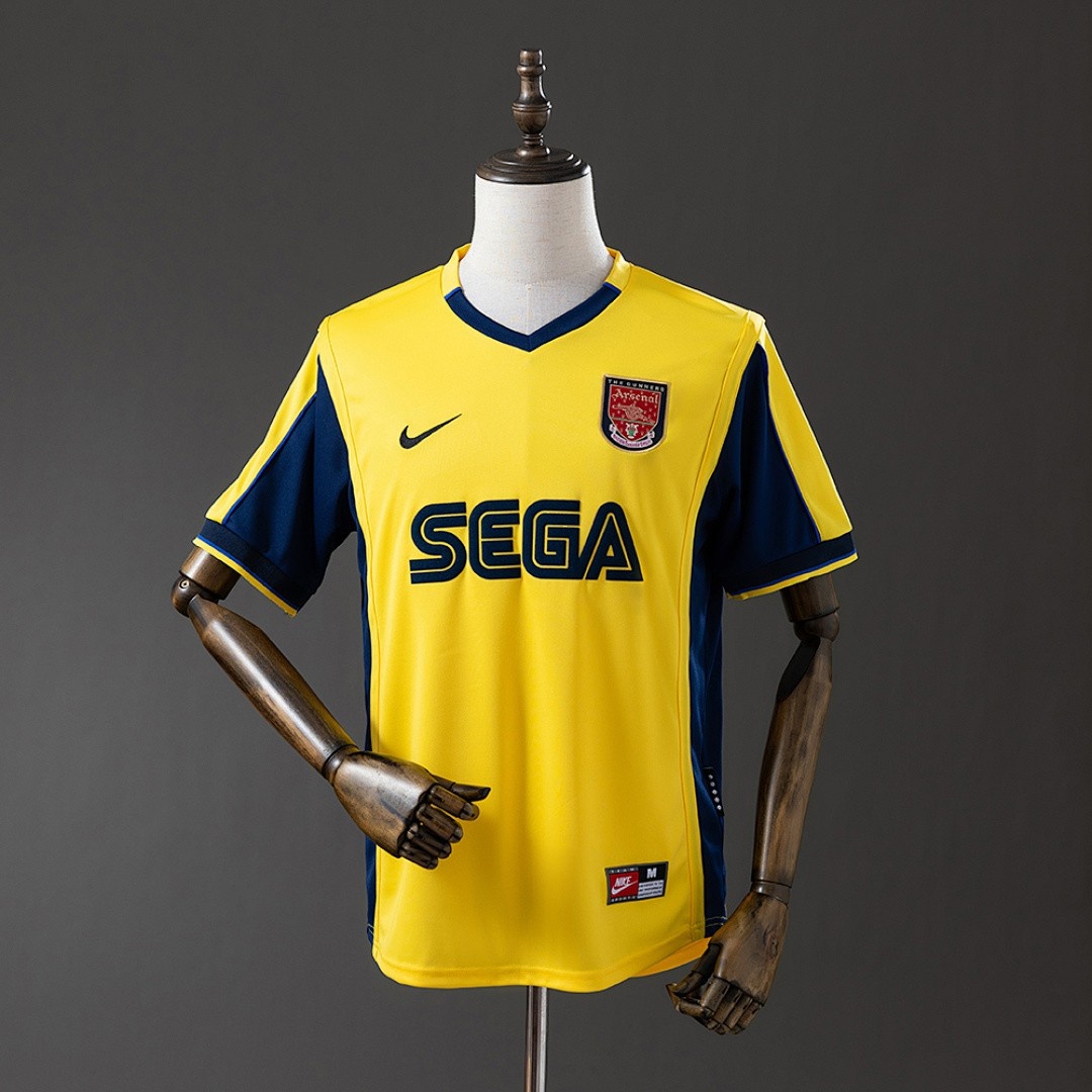 JER-3819_1 Arsenal 1999-2000 Away Retro Jersey S-XXL - 图片 1