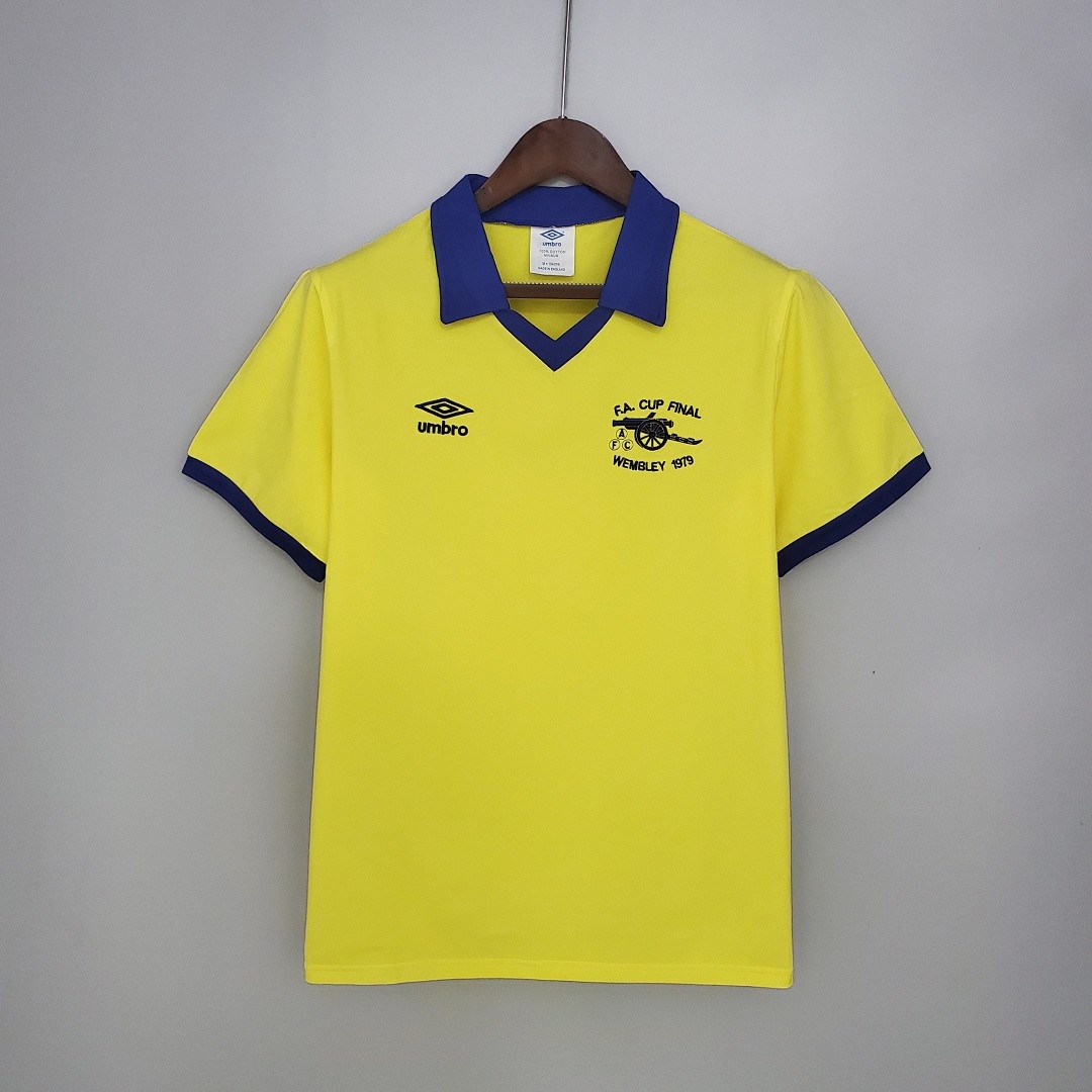 JER-3830_1 Arsenal 1971-1979 Away Yellow Retro Jersey - 图片 1