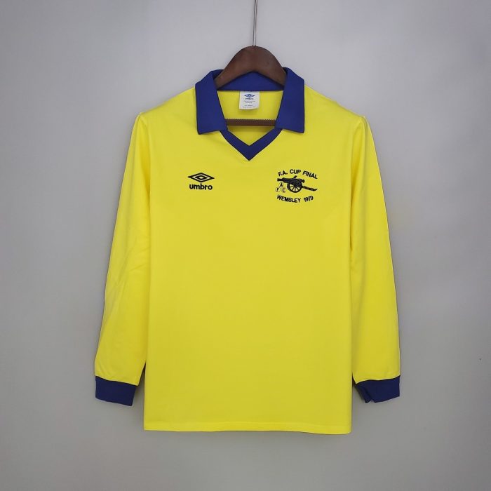 Arsenal 1971-1979 Away Yellow Retro Long Sleeve Jersey - 图片 7