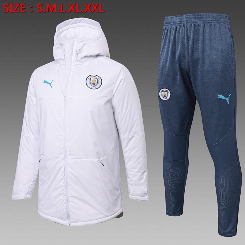 JER-3833_1 Manchester City Cotton Jacket White - 图片 1