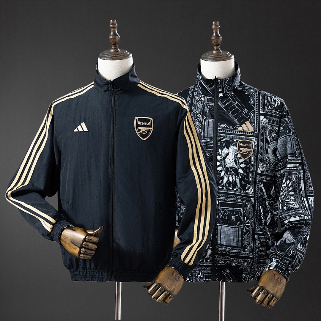 JER-3856_1 Arsenal Reversible Jacket Windbreaker - Black - 图片 1