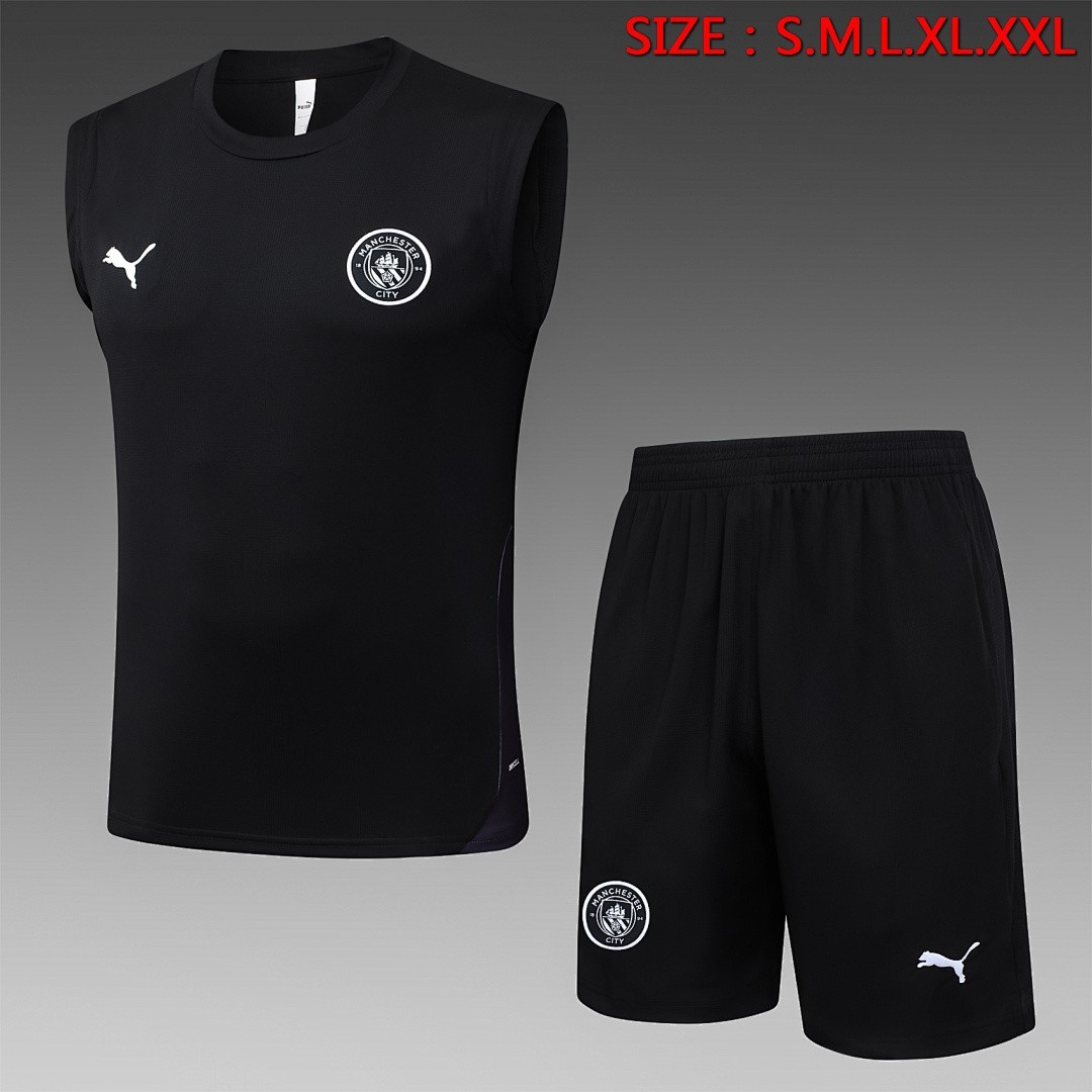 JER-3887_1 Manchester City Black Vest - 图片 1