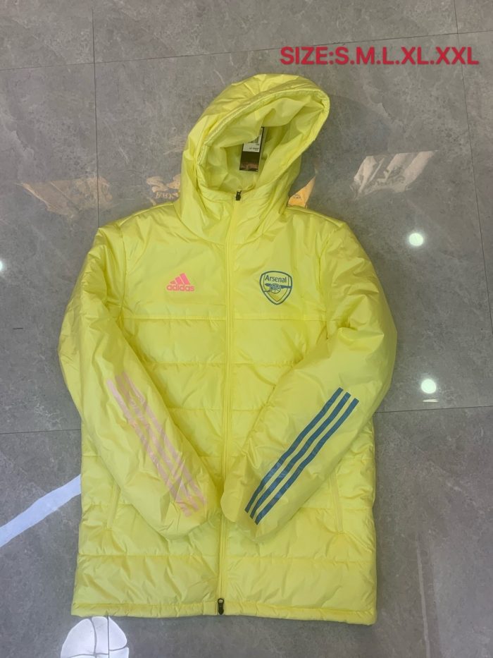 2021 Arsenal Yellow Cotton Jacket S-2XL - 图片 9