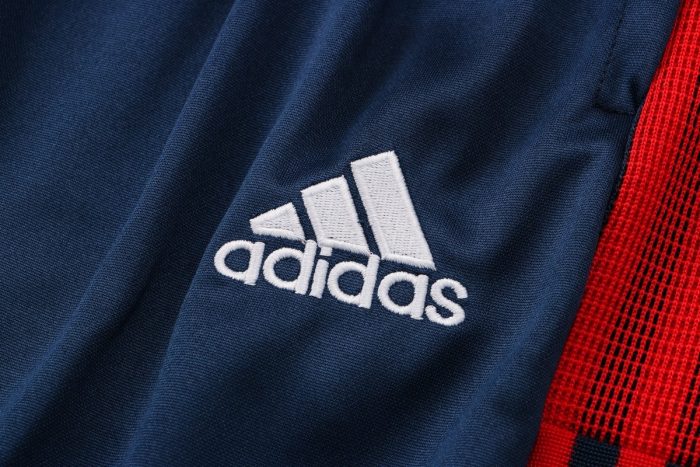 Arsenal 21-22 Red Long Zip Jacket (Royal Blue Zipper) - 图片 4
